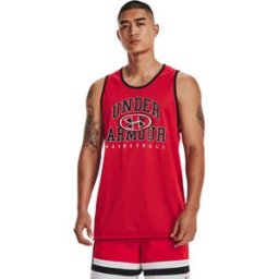 Debardeur Under Armour Baseline Reversible Cotton Tank Rouge
