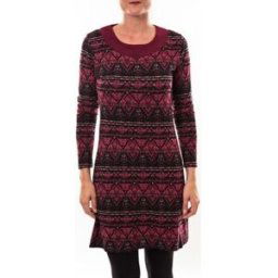 Robe Barcelona Moda Robe pull 71565011 bordeaux Rouge