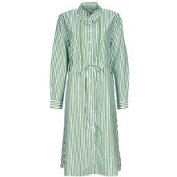 Robe courte Tommy Hilfiger ORG CO STRIPE MIDI SHIRT-DRESS Blanc
