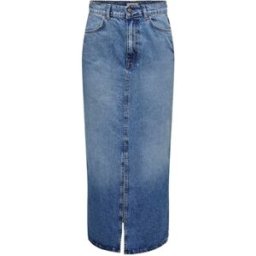 Jupes Only Noos Cilla Long Skirt - Medium Blue Denim Bleu