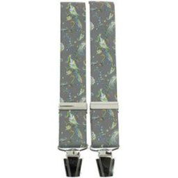 Ceinture Tony & Paul Bretelle 4 clips Paons Gris