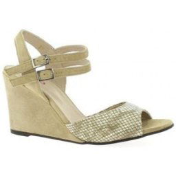 Sandales Vidi Studio Nu pieds cuir python sable Beige