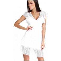 Robe Guess Robe Dentelle Femme Angelica W83k66 Blanc Blanc