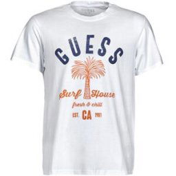 T-shirt Guess SURF HOUSE CN SS TEE Blanc