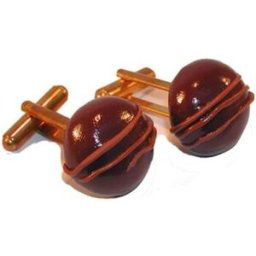 Boutons de manchettes La Fille Du Consul Boutons de manchette Bonbon Marron Marron