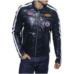 Blouson Daytona Blouson Oliver Sheep Atlas Veg en cuir ref Noir