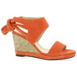 Sandales Vidi Studio Nu pieds cuir velours cail Rouge