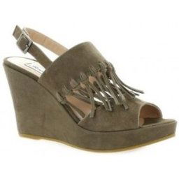 Sandales Benoite C Nu pieds cuir velours Beige
