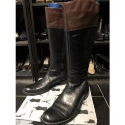 Bottes Samoa bottes cavalière 'Samoa' en cuir noir et marron taille 38 Noir
