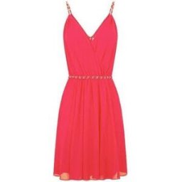 Robe courte Morgan Renodo framboise robe Rose