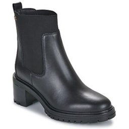 Boots Tommy Hilfiger FLAG MID HEEL LEATHER CHELSEA Noir
