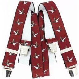 Ceinture Tony & Paul Bretelle 4 clips Canards Rouge
