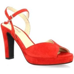 Sandales Vidi Studio Nu pieds cuir velours Rouge