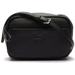 Sac Lacoste SAC BANDOULIÈRE CITY COURT EN CUIR GRAINÉ NOIR Noir
