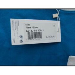 Robe enfant Petit Bateau Robe manches courtes Bleu