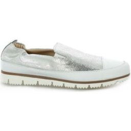 Mocassins G-Max Mocassins cuir laminé Argenté