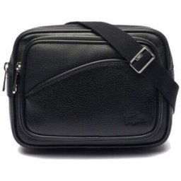 Sac bandoulière Lacoste SAC BANDOULIÈRE ANGY NOIR AVEC POCHE ZIPPÉE DEVANT Noir