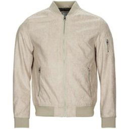 Blouson Jack & Jones JJEROCKY FAUX SUEDE BOMBER Beige
