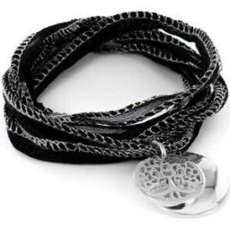 Bracelets Brillaxis Pendentif arbre de vie + médaille Blanc