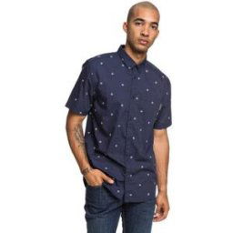 Chemise DC Shoes Up Pill Short Sleeve Shirt Bleu