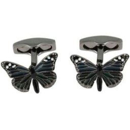 Boutons de manchettes Simon Carter Boutons de manchette Papillon Bleu et vert Bleu