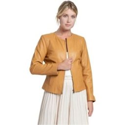 Blouson Giorgio Blouson en cuir femme Giorgio Ref 27781 Miel Jaune