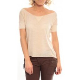 T-shirt So Charlotte Tight short sleeves Tee all snake T53-406-00 Beige Beige