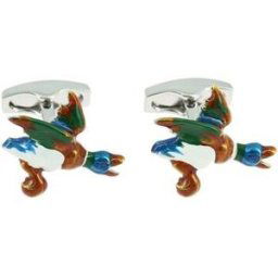 Boutons de manchettes Simon Carter Boutons de manchette Canards Blanc et Marron Marron