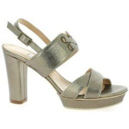 Sandales Benoite C Nu pieds cuir laminé Doré