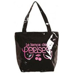 Sac Le Temps des Cerises sac Rumba 16 noir/rose fluo Noir