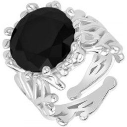 Bijoux Sc Crystal B3333-ARGENT-NOIR Argenté