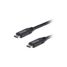 StarTech.com Cable USB-C vers USB-C avec Power Delivery 5A de 1 m - Cordon USB 2.0 Type-C certifie USB-IF - Noir - Cable USB de type-C - 24 pin USB-C pour 24 pin USB-C - 1 m