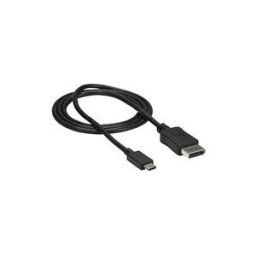 StarTech.com 3ft/1m USB C to DisplayPort 1.2 Cable 4K 60Hz, USB-C to DisplayPort Adapter Cable HBR2, USB Type-C DP Alt Mode to DP Monitor Video Cable, Compatible with Thunderbolt 3, Black - USB-C Male to DP Male (CDP2DPMM1MB) - Cable DisplayPort - 24 pin