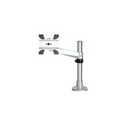 StarTech.com Desk Mount Monitor Arm, VESA or Apple iMac/Thunderbolt Display up to 14kg, Articulating Height Adjustable Single Desktop Monitor Pole Mount, Desk Clamp or Grommet, Silver - Small Footprint Design (ARMPIVOTB2) kit de montage - bras reglable -