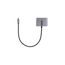 StarTech.com USB C Video Adapter, USB C to HDMI VGA Multiport Adapter w/ 3.5mm Audio Output, 4K 60Hz, HDR, 100W PD 3.0, USB C Monitor Adapter for Laptop, Thunderbolt 3/4 Compatible - USB C Display Travel Adapter (122-USBC-HDMI-4K-VGA) - station d'accueil