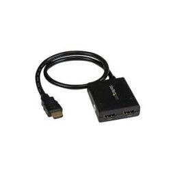 StarTech.com Repartiteur video HDMI 4K a 2 ports - Splitter HDMI 1 x 2 alimente par USB ou adaptateur d'alimentation - 4K 30Hz - repartiteur video/audio - 2 ports
