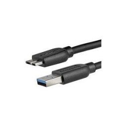 StarTech.com Cable SuperSpeed USB 3.0 slim A vers Micro B de 2 m - Cordon USB A vers Micro B - Male / Male - Noir - cable USB - Micro-USB de type B pour USB type A - 2 m
