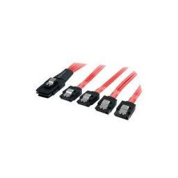 StarTech.com Cable SAS Serial Attached SCSI 1 m - SFF-8087 vers 4 SATA a verrouillage - cable SATA / SAS - 1 m