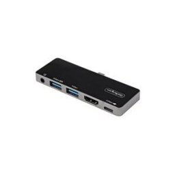 StarTech.com Adaptateur Multiport USB-C - USB-C vers 4K 60Hz HDMI 2.0 - Power Delivery Passthrough 100W - Hub USB 3.0 3 Ports - Audio - Mini Dock USB-C - Travel Dock USB Type-C (DKT30ICHPD) - station d'accueil - USB-C - HDMI
