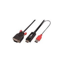 Lindy HDMI to VGA Adapter cable - convertisseur video - noir