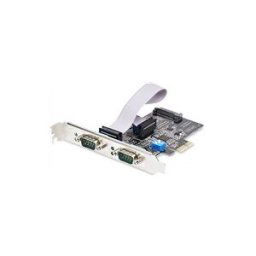 StarTech.com 2-Port Serial PCIe Card, Dual-Port PCI Express to RS232/RS422/RS485 (DB9) Serial Card, Low-Profile Brackets Incl., 16C1050 UART, TAA-Compliant, Windows/Linux, TAA Compliant - Level-4 ESD Protection (2S232422485-PC-CARD) - adaptateur serie - P