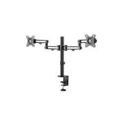 StarTech.com Bras pour ecran PC a double affichage en aluminium - Double articulage - Pour moniteurs a montage VESA jusqu'a 30 (ARMDUAL3) kit de montage - bras reglable - pour 2 moniteurs - noir