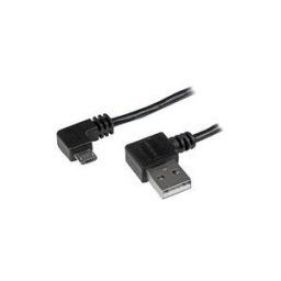 StarTech.com Cable USB A vers Micro B de 1 m avec connecteurs coudes a angle droit - Cordon Micro USB - M/M - Noir - cable USB - Micro-USB de type B pour USB - 1 m