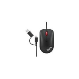 IBM ThinkPad Compact - souris - USB, USB-C - noir corbeau