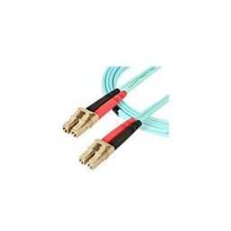 StarTech.com Aqua OM4 Duplex Multimode Fiber - 16 ft / 5m - 100 Gb - 50/125 - OM4 Fiber - LC to LC Fiber Patch Cable (450FBLCLC5) - cable reseau - 5 m - turquoise