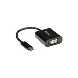 StarTech.com USB-C to VGA Adapter - Black - 1080p - Video Converter For Your MacBook Pro - USB C to VGA Display Dongle (CDP2VGA) - adaptateur USB / VGA - 24 pin USB-C pour HD-15 (VGA) - 18 cm