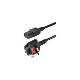 StarTech.com Cable d'Alimentation PC 3 m - Prise de Secteur UK - IEC 320 C13 vers BS 1363 - Cordon Alimentation PC UK - C13 (F) BS1363 (M) - cable d'alimentation - power IEC 60320 C13 pour BS 1363 - 3 m