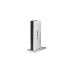 StarTech.com Station d'accueil USB - Replicateur de ports USB 3.0 - Double affichage DVI avec adaptateurs HDMI et VGA - GbE/Hub USB/Audio - station d'accueil - USB - DVI - 1GbE