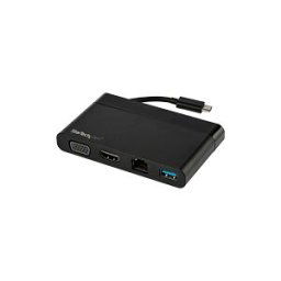 StarTech.com Adaptateur multiport AV numerique avec sorties video HDMI et VGA - USB-A (DKT30CHVCM) - station d'accueil - USB-C - VGA, HDMI - 1GbE