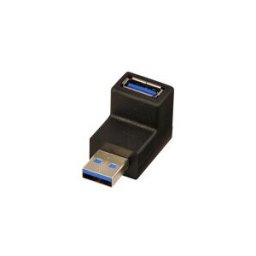 Lindy USB 3.0 90 Degree Down Type A Male to A Female Right Angle Adapter - adaptateur USB - USB Type B pour USB type A